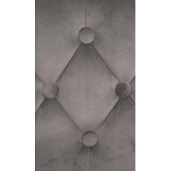 Taburete de bar Dublín, terciopelo, blanco/gris