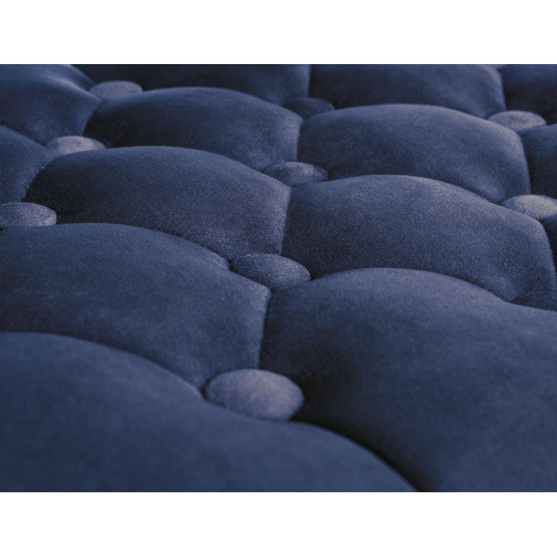 Sgabello da bar in velluto Dublin, bianco/blu