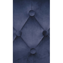 Tabouret de bar Dublin en velours, blanc/bleu