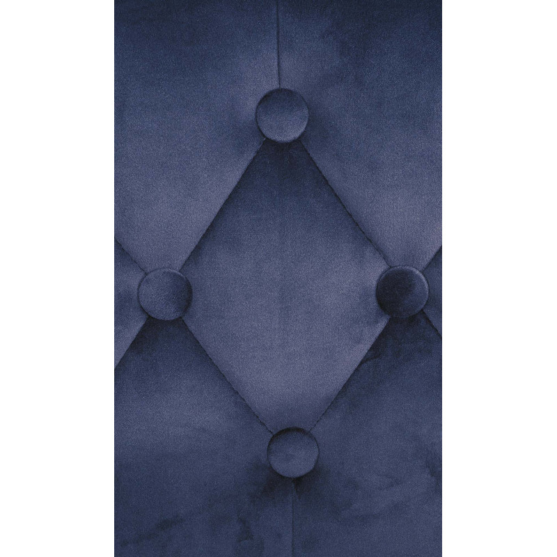 Taburete de bar Dublin de terciopelo, blanco/azul