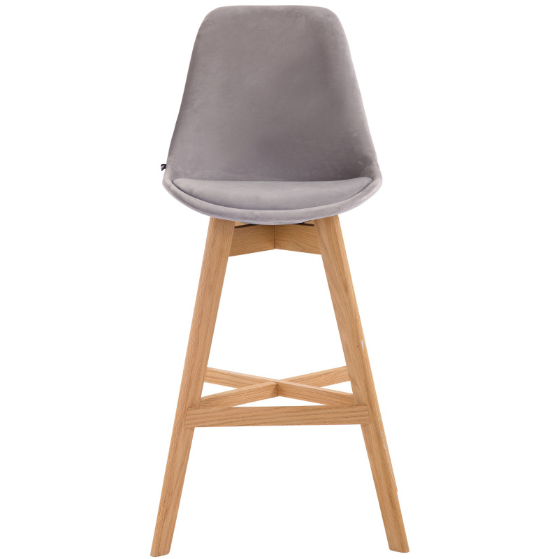 Tabouret de bar Cannes velours nature