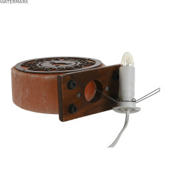 Lampe de bureau Home ESPRIT Marron Rose Sel Bois de manguier 15 W 220 V 16 x 7 x 18 cm
