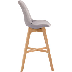 Tabouret de bar Cannes velours nature