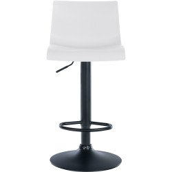 Lot de 2 tabourets de bar Branford, en plastique blanc