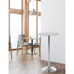Table de bar ronde blanc