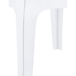 Table d'appoint Queen blanc brillant