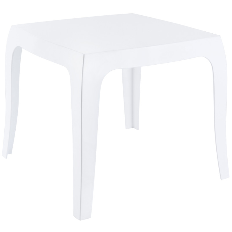 Table d'appoint Queen blanc brillant