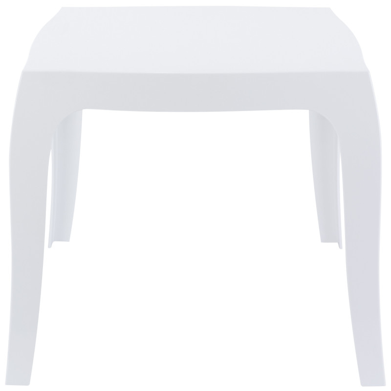 Table d'appoint Queen blanc brillant