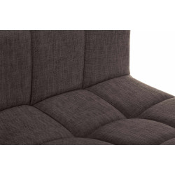 Ensemble de 2 tabourets de bar Calma en tissu noir et marron