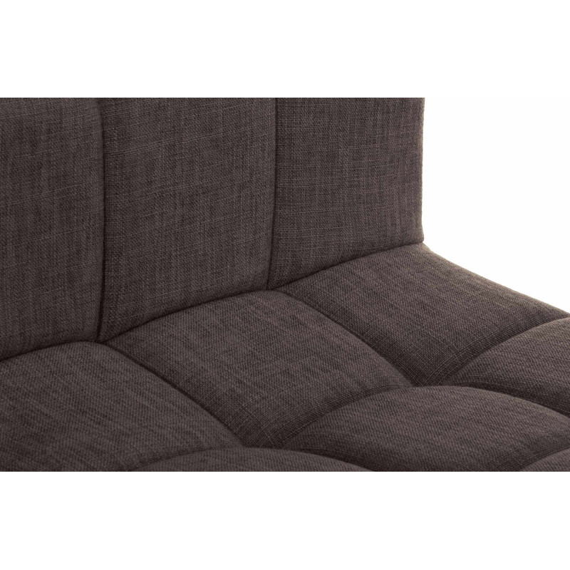 Ensemble de 2 tabourets de bar Calma en tissu noir et marron