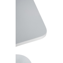 Table de bar carrée blanc/blanc