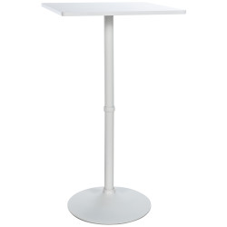 Table de bar carrée blanc/blanc