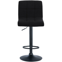 Ensemble de 2 tabourets de bar Calma en tissu noir