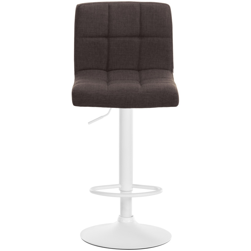Set di 2 sgabelli da bar in tessuto Calma bianco marrone