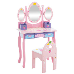 Coiffeuse pour enfants Emilia rose