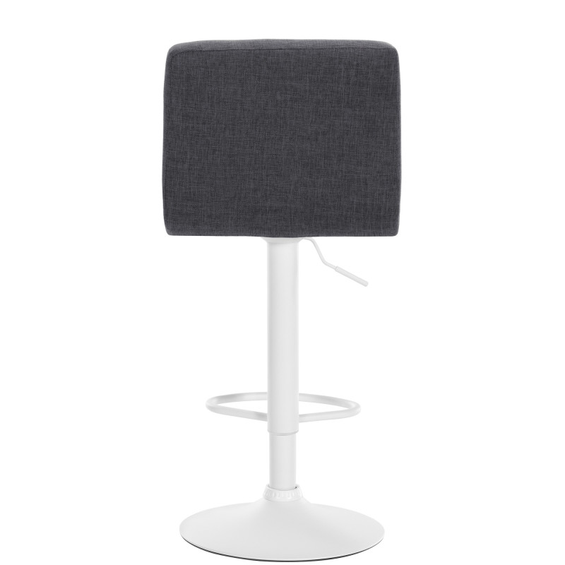 Ensemble de 2 tabourets de bar Calma, tissu blanc/gris clair