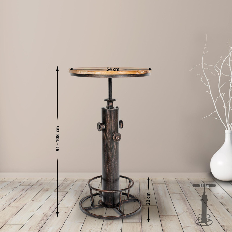 Table de bar Ruhr bronze