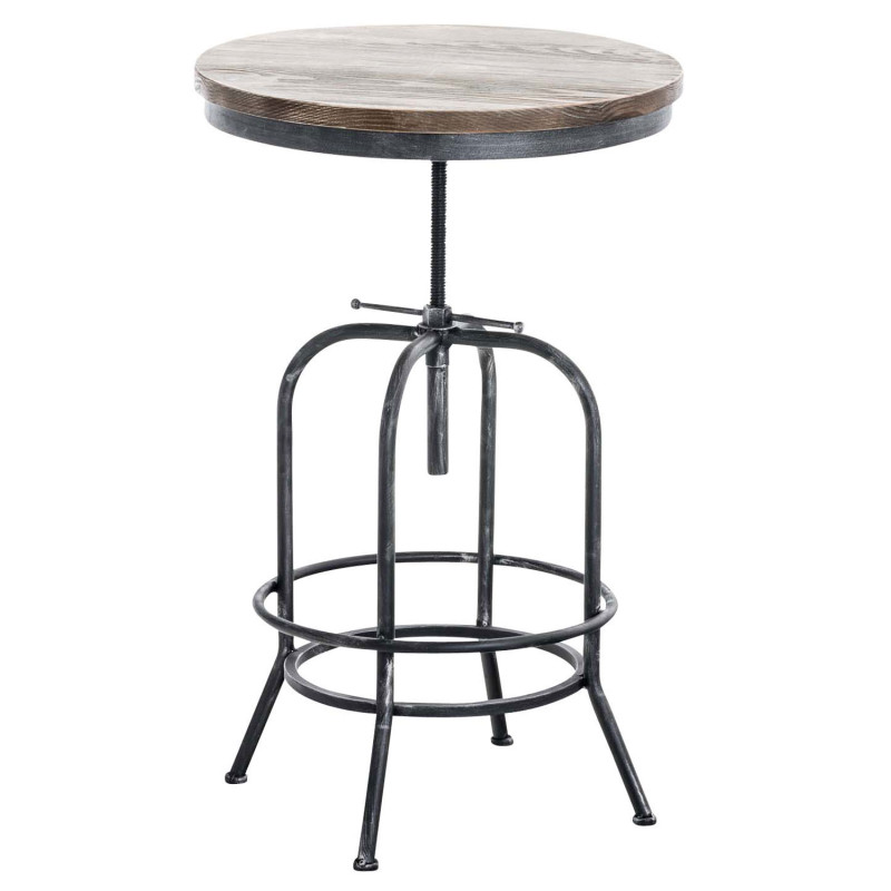 Table de bar Brighton, bois argent antique