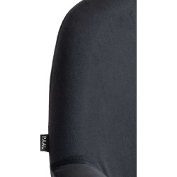 Ensemble de 2 tabourets de bar Braga, velours, chrome, noir