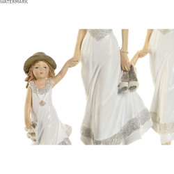 Figurine Décorative Home ESPRIT Blanc Beige 14,5 x 8 x 24,5 cm (2 Unités)