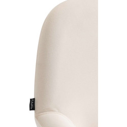 Conjunto de 2 banquetas de bar Braga em veludo, branco/creme