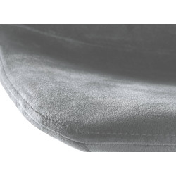 Juego de 2 taburetes de bar Divo, terciopelo, gris cromado