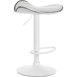 Tabouret de bar Shanghai, similicuir, blanc