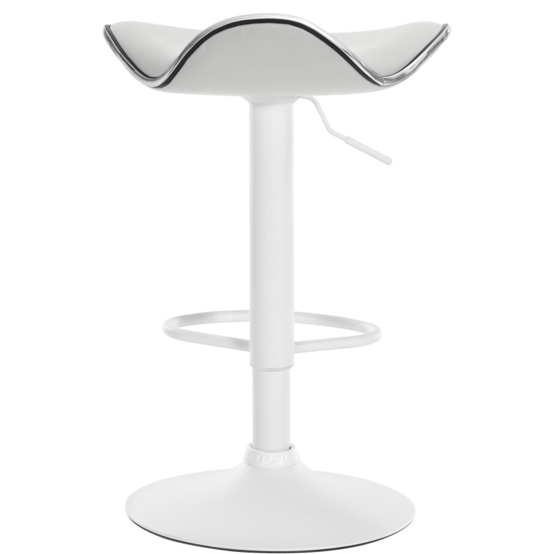 Tabouret de bar Shanghai, similicuir, blanc