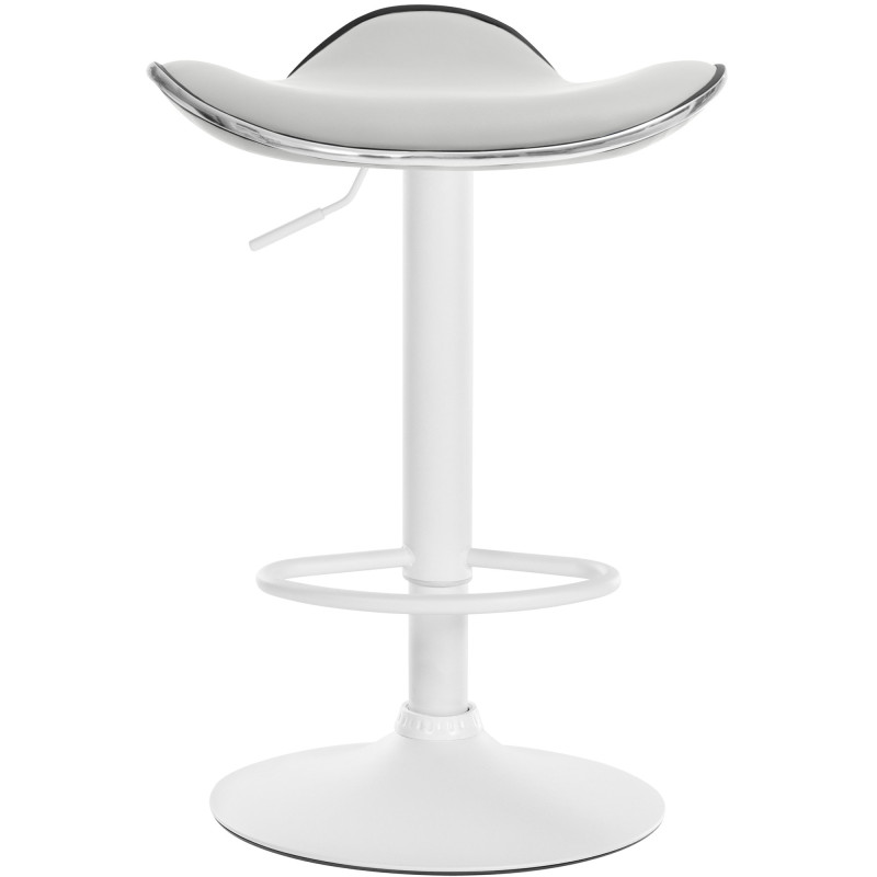 Tabouret de bar Shanghai, similicuir, blanc
