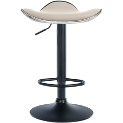 Tabouret de bar Shanghai, similicuir, noir et crème