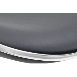 Tabouret de bar Shanghai, similicuir, noir/gris