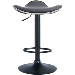 Tabouret de bar Shanghai, similicuir, noir/gris