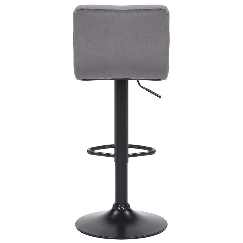 Ensemble de 4 tabourets de bar Feni en velours gris