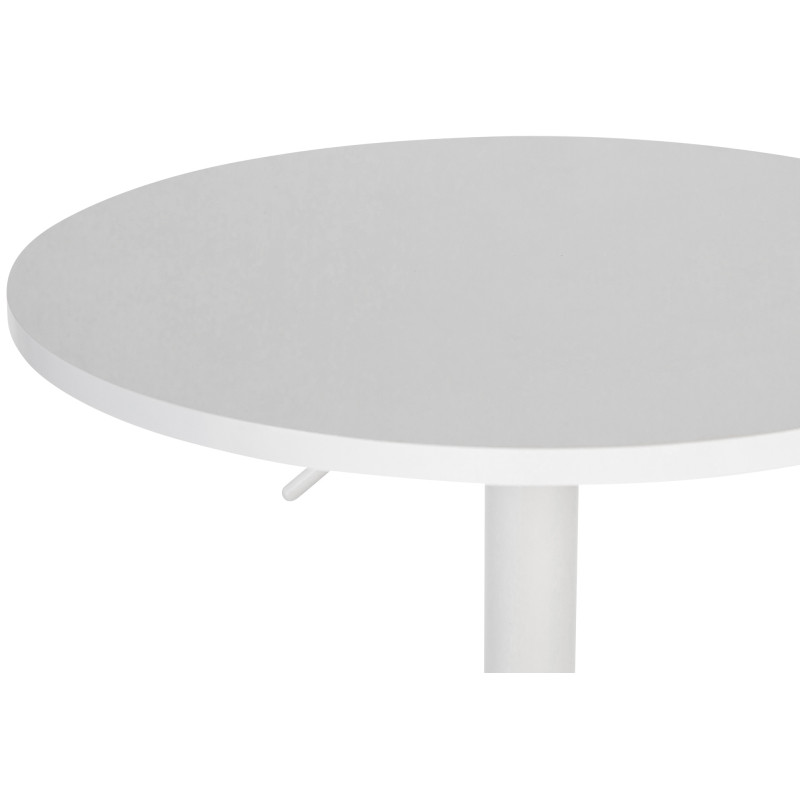 Table de bar ronde Lamoni blanc/blanc