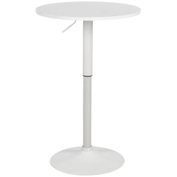 Table de bar ronde Lamoni blanc/blanc