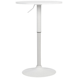 Table de bar ronde Lamoni blanc/blanc