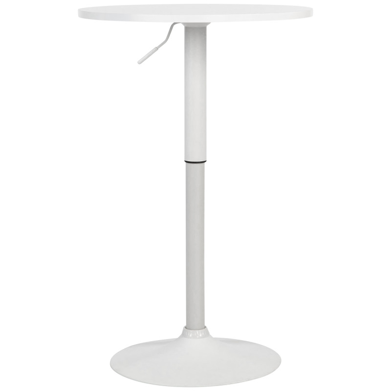 Table de bar ronde Lamoni blanc/blanc