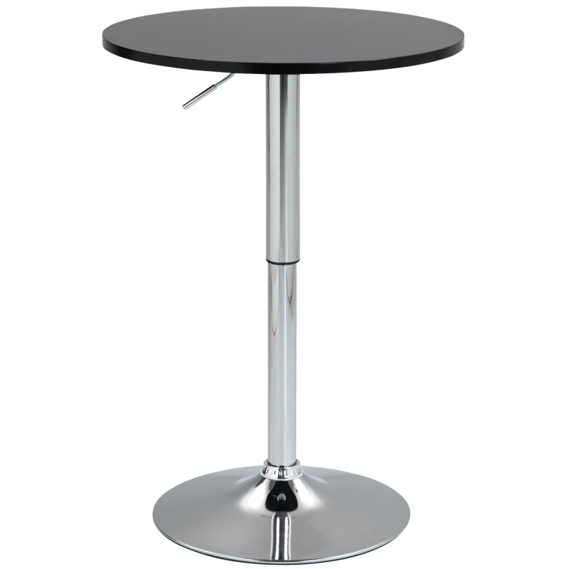Table de bar ronde Lamoni noir