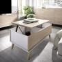 Ensemble meuble TV table basse buffet NESS - Mélaminé - Style scandinave - Chene et blanc