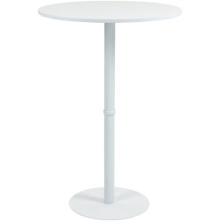 Table de bar ronde Hereford 75 cm blanc/blanc