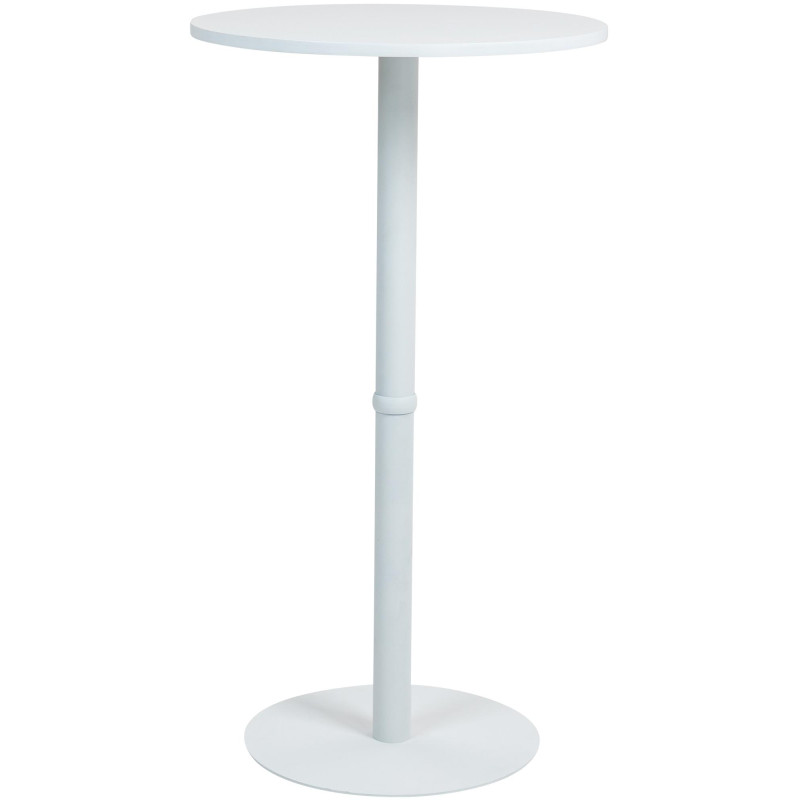 Table de bar ronde Hereford 60 cm blanc/blanc