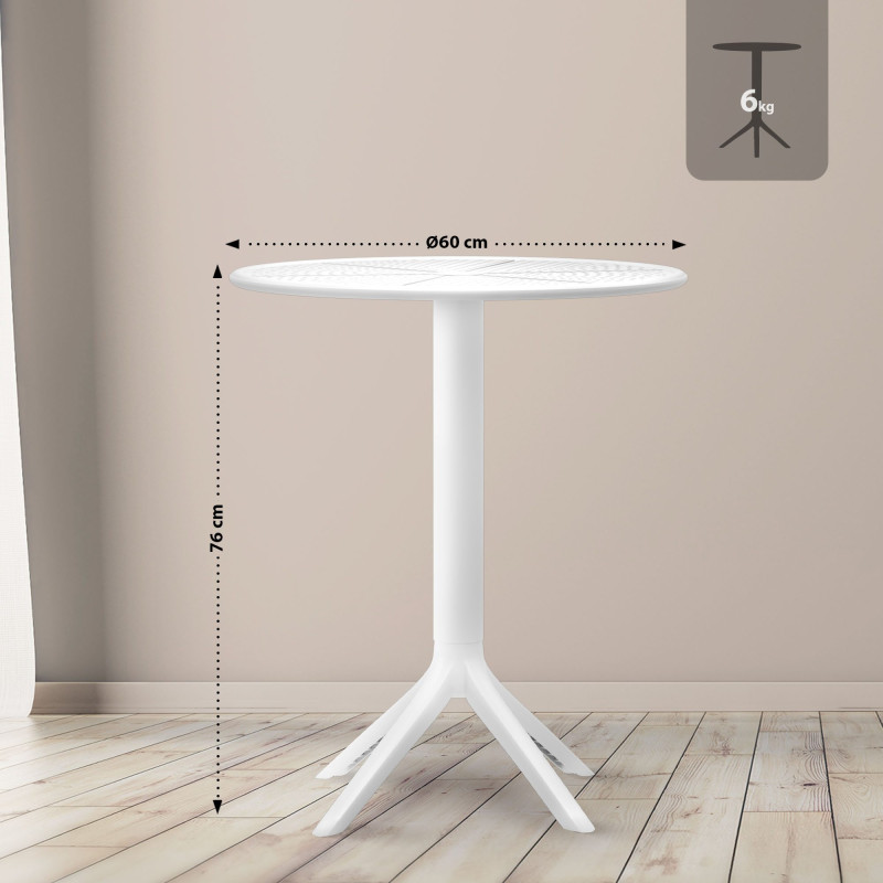 Table ronde Lacota 60 cm blanc