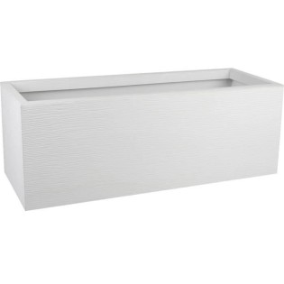 EDA PLASTIQUE Jardiniere Graphit Up - 57 L - Dimensions 79,5 x 29,5 x 29,5 cm - Blanc cérusé