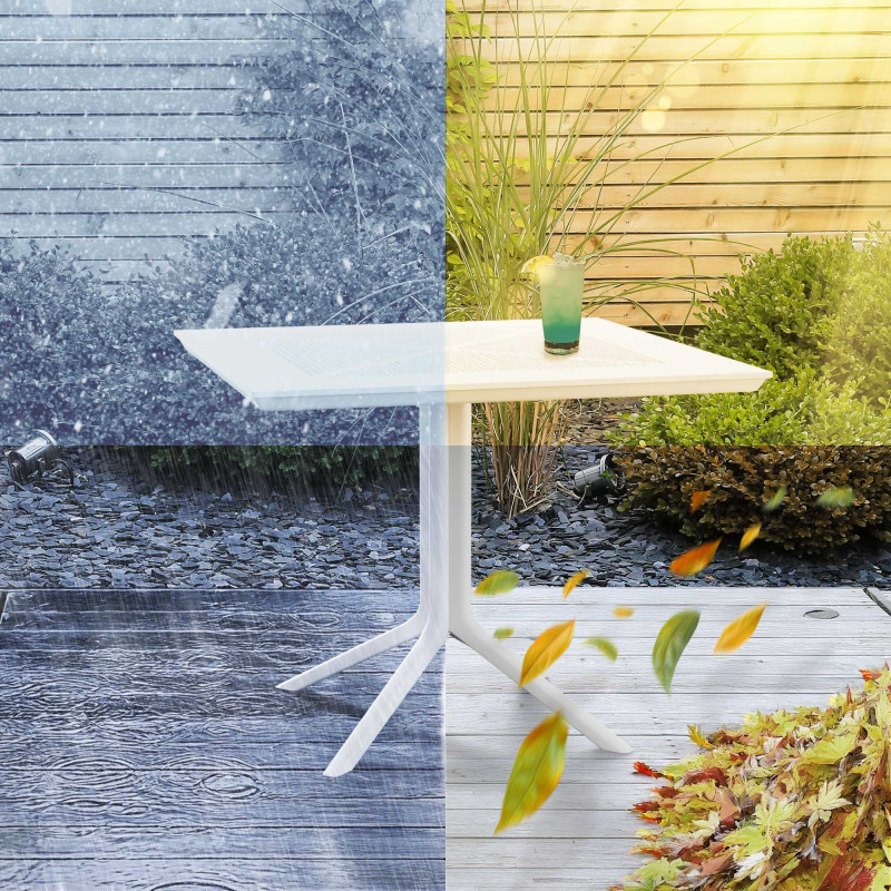 Table Lenval 80x80 cm blanc