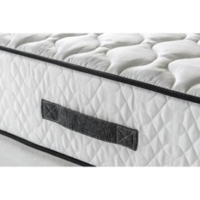 DEKO DREAM RELAX - Pack pret a dormir - Matelas + sommier 160x200 + couette + 2 oreillers - Ressorts - 7 zones - 24 cm - Ferme