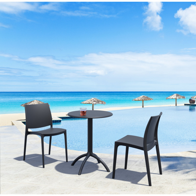 Chaise MAYA gris foncé