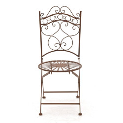 Chaise Indra marron antique