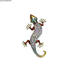 Décoration murale Home ESPRIT Multicouleur Lézard 25 x 6,5 x 51 cm