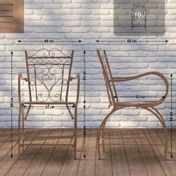 Chaise Sheela marron antique