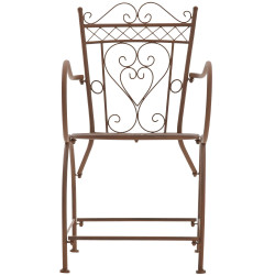 Chaise Sheela marron antique